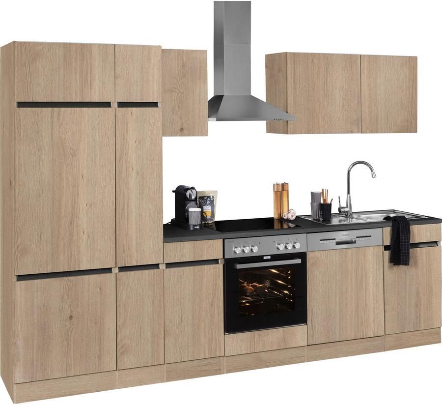 OPTIFIT Keukenblok Roth Breedte 300 cm optioneel met elektrische apparaten met apothekerskast - Foto 3