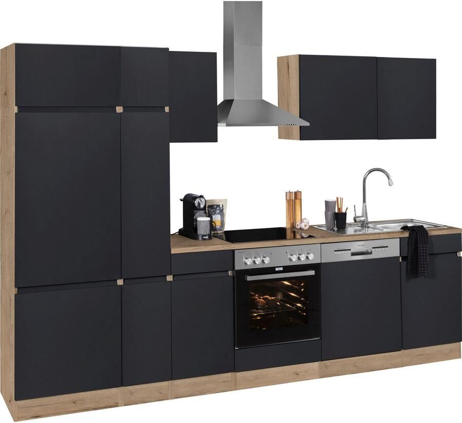 OPTIFIT Keukenblok Roth Breedte 300 cm optioneel met elektrische apparaten met apothekerskast - Foto 2