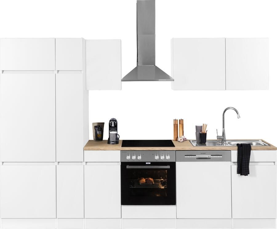 OPTIFIT Keukenblok Roth Breedte 300 cm optioneel met elektrische apparaten met apothekerskast - Foto 9