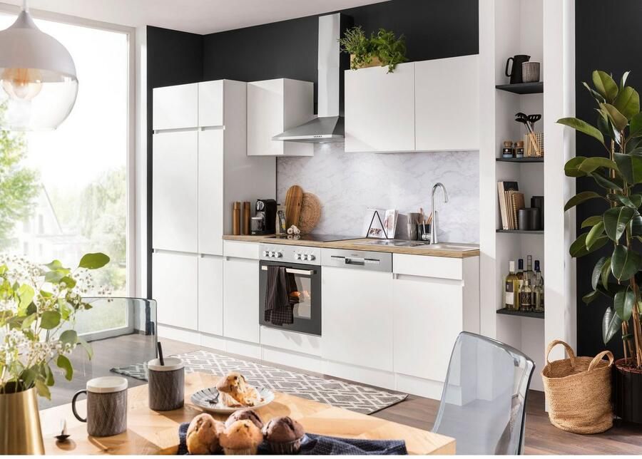 OPTIFIT Keukenblok Roth Breedte 300 cm optioneel met elektrische apparaten met apothekerskast - Foto 6