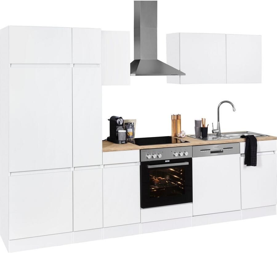 OPTIFIT Keukenblok Roth Breedte 300 cm optioneel met elektrische apparaten met apothekerskast - Foto 3