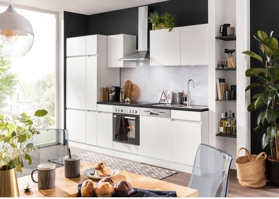 OPTIFIT Keukenblok Roth Breedte 300 cm optioneel met elektrische apparaten met apothekerskast - Foto 6