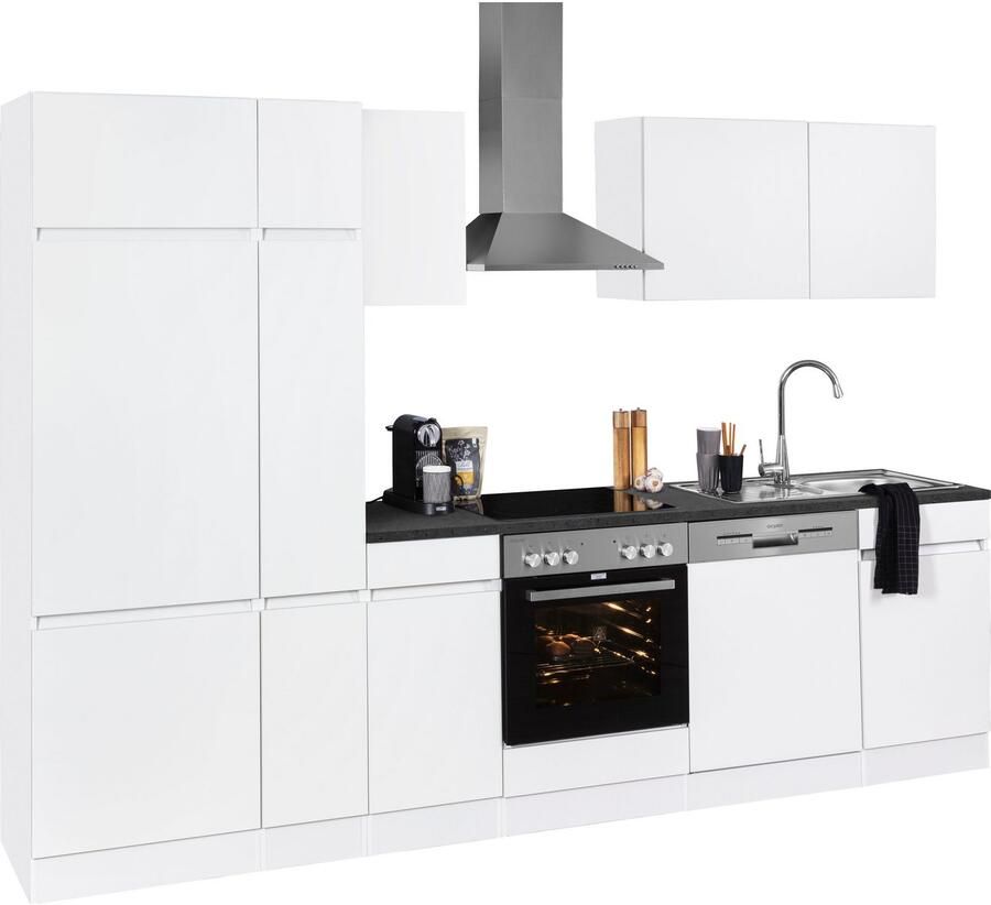 OPTIFIT Keukenblok Roth Breedte 300 cm optioneel met elektrische apparaten met apothekerskast - Foto 3