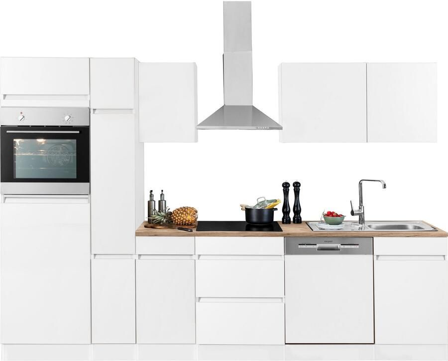 OPTIFIT Keukenblok Roth Breedte 300 cm optioneel met elektrische apparaten met apothekerskast - Foto 3