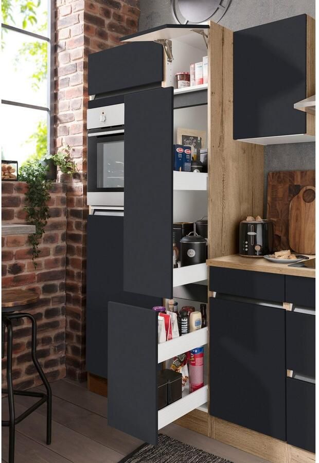 OPTIFIT Keukenblok Roth Breedte 300 cm optioneel met elektrische apparaten met apothekerskast - Foto 7