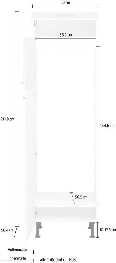 OPTIFIT Koelkastombouw Parma Breedte 60 cm - Foto 3