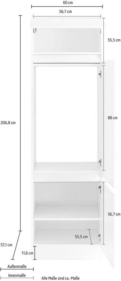OPTIFIT Koelkastombouw Roth Breedte 60 cm - Foto 2
