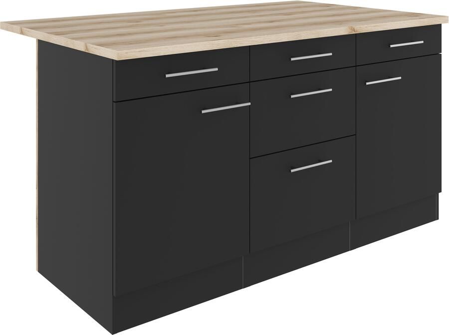 OPTIFIT Kookeiland Breedte 150 cm 2 deuren 3 lades 2 uittrekelementen - Foto 6