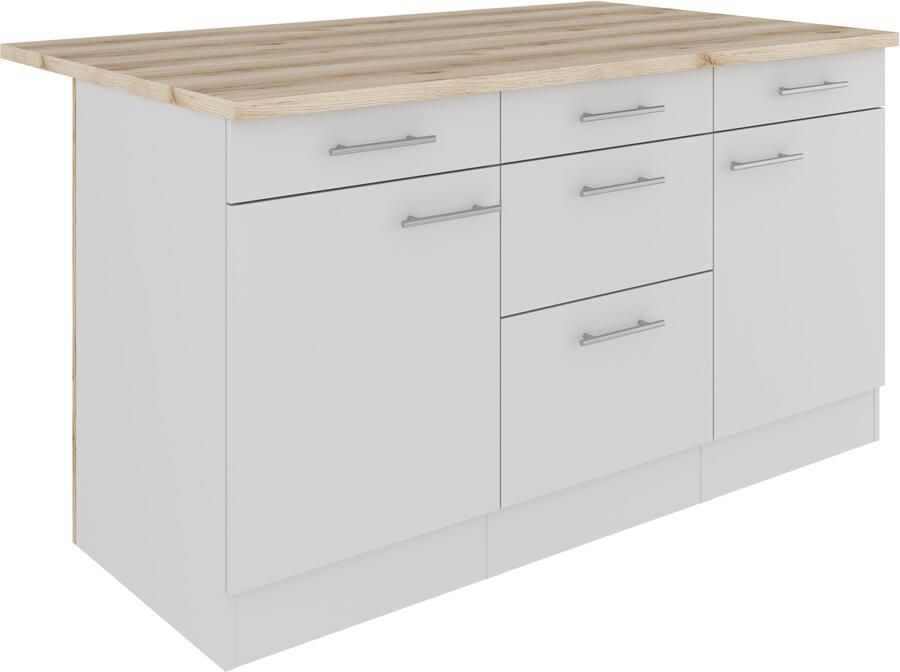 OPTIFIT Kookeiland Breedte 150 cm 2 deuren 3 lades 2 uittrekelementen - Foto 6