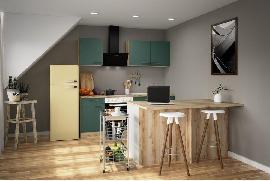 OPTIFIT Kookeiland Breedte 150 cm 2 deuren 3 lades 2 uittrekelementen - Foto 4