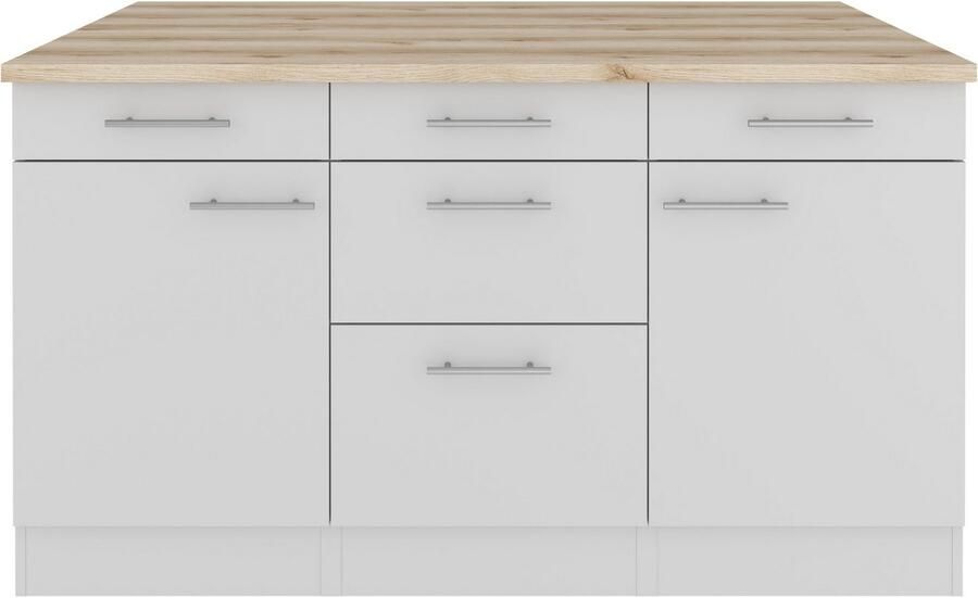 OPTIFIT Kookeiland Breedte 150 cm 2 deuren 3 lades 2 uittrekelementen - Foto 5