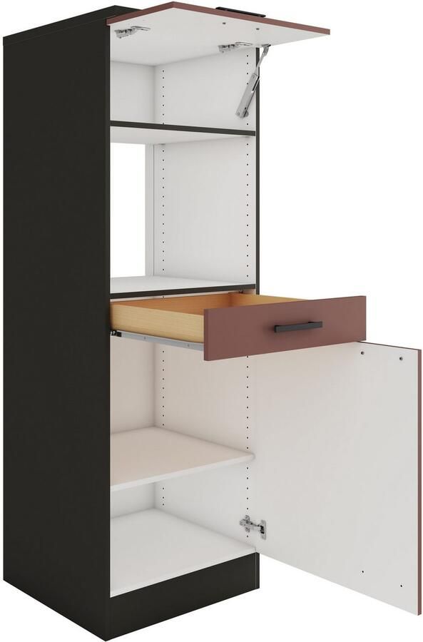 OPTIFIT Magnetronombouwkast Palma Breedte 60 cm niche-afmetingen voor magnetron B D H 56 7 55 5 44 8 cm