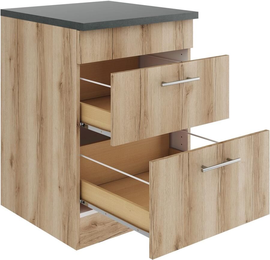 OPTIFIT Ombouwkast voor fornuis Bella Breedte 60 cm voor kookplaten 2 uittrekken