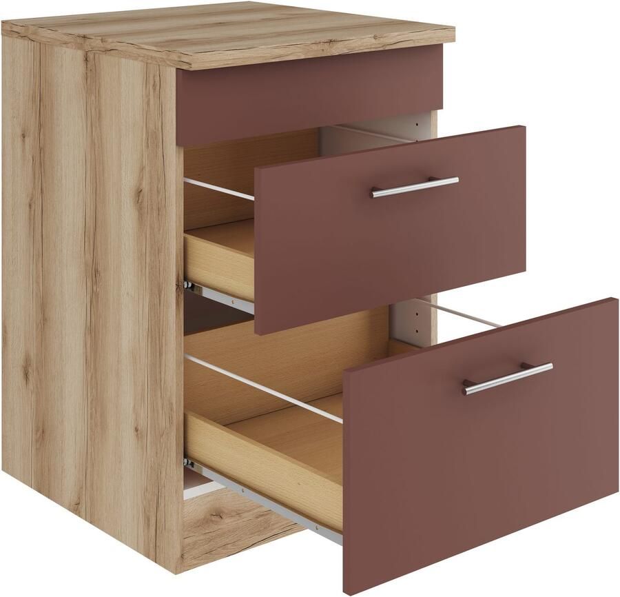 OPTIFIT Ombouwkast voor fornuis Bella Breedte 60 cm voor kookplaten 2 uittrekken