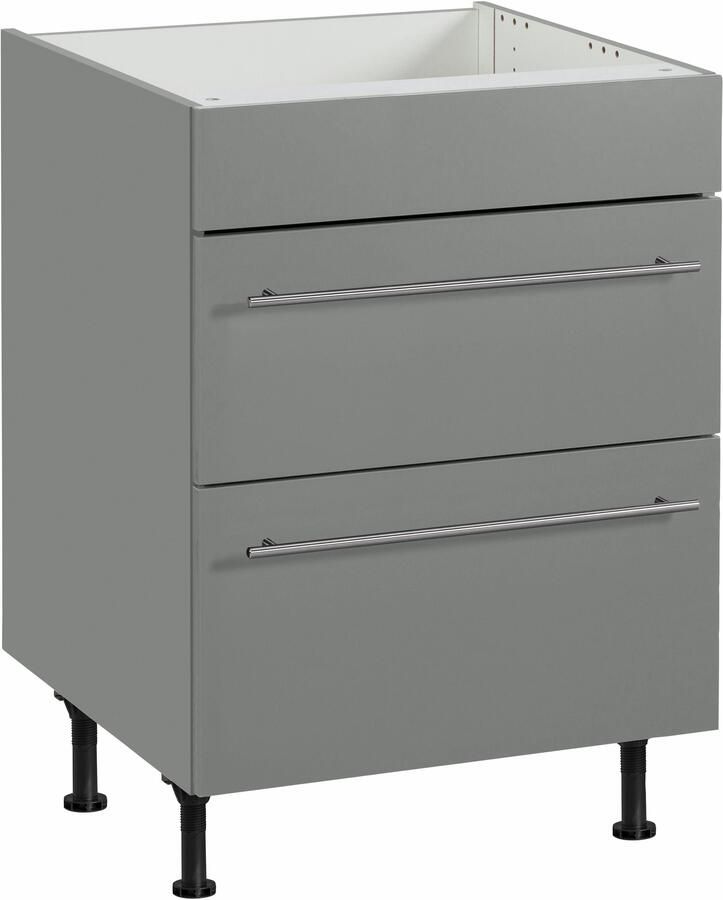 OPTIFIT Ombouwkast voor fornuis Bern 60 cm breed met 2 laden met in hoogte verstelbare poten - Foto 3