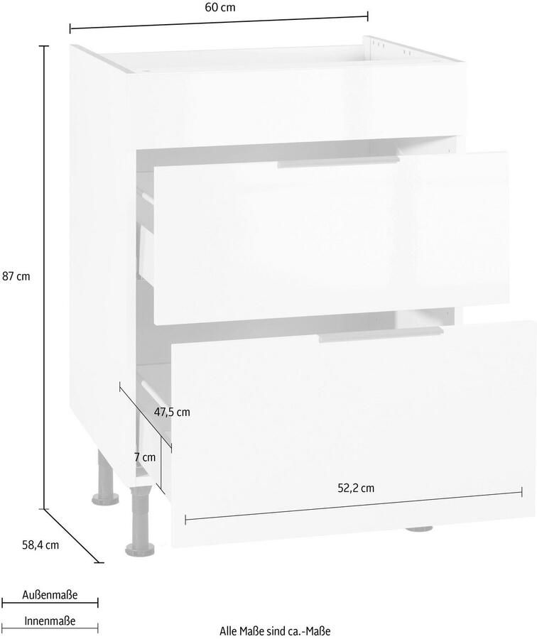 OPTIFIT Ombouwkast voor fornuis Tara volledig uittrekbaar en soft-closefunctie breedte 60 cm - Foto 2