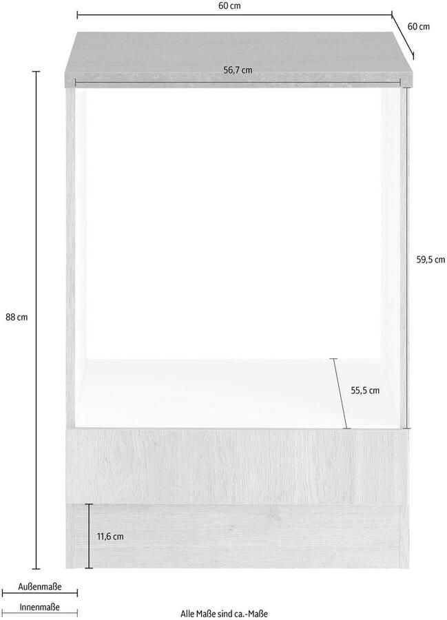 OPTIFIT Ombouwkast voor oven Roth Breedte 60 cm - Foto 2