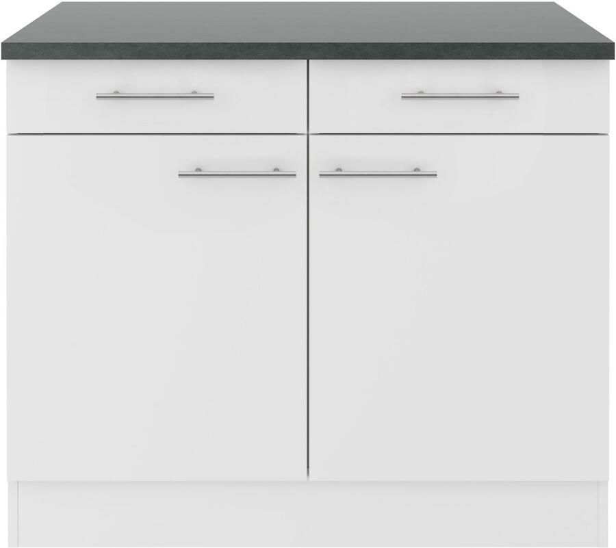 OPTIFIT Onderkast Bella Breedte 100 cm met 2 deuren en 2 lades