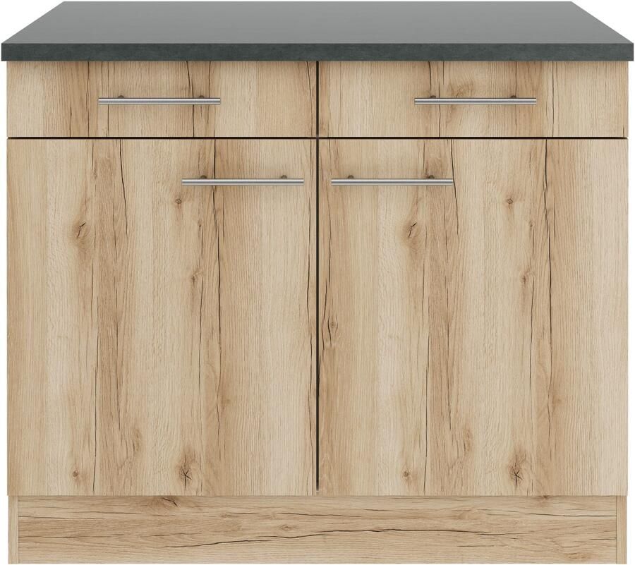 OPTIFIT Onderkast Bella Breedte 100 cm met 2 deuren en 2 lades