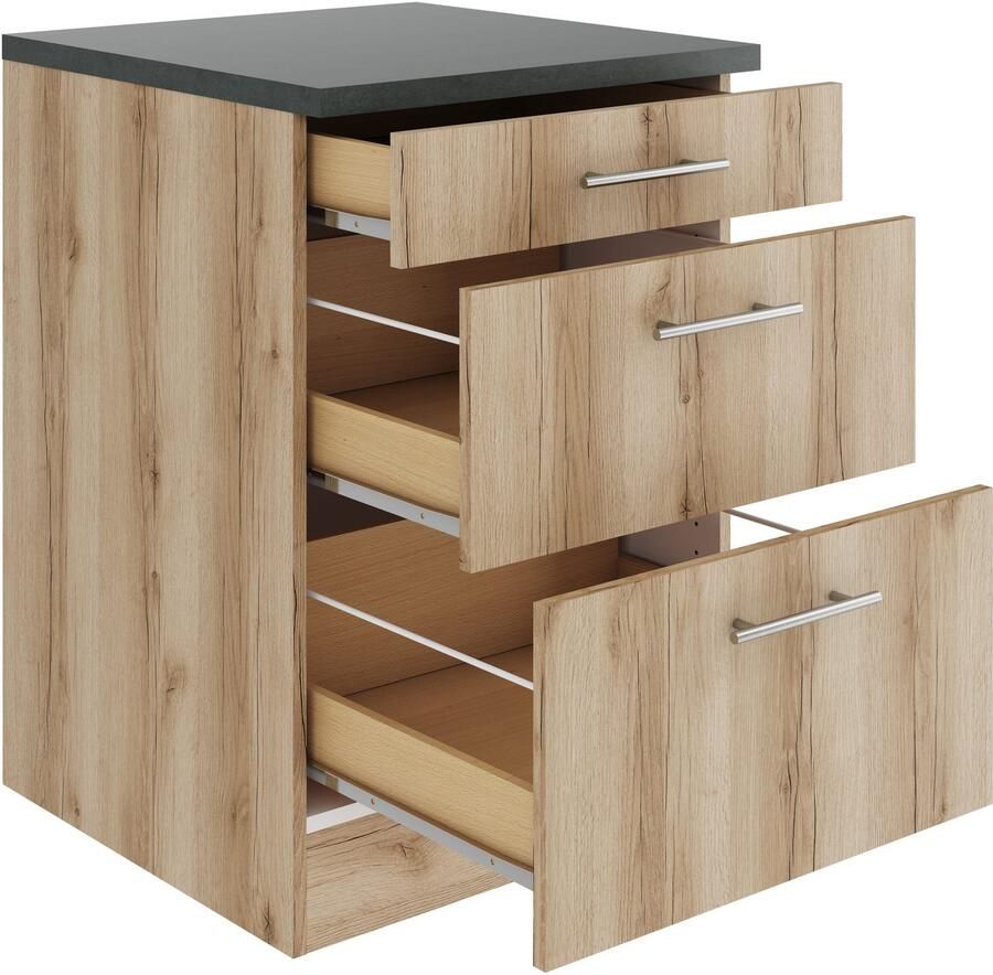 OPTIFIT Onderkast Bella Breedte 60 cm 2 lades 1 schuiflade