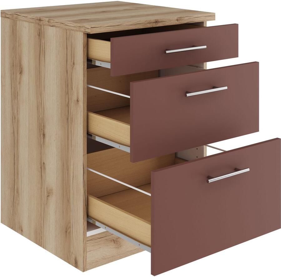 OPTIFIT Onderkast Bella Breedte 60 cm 2 lades 1 schuiflade