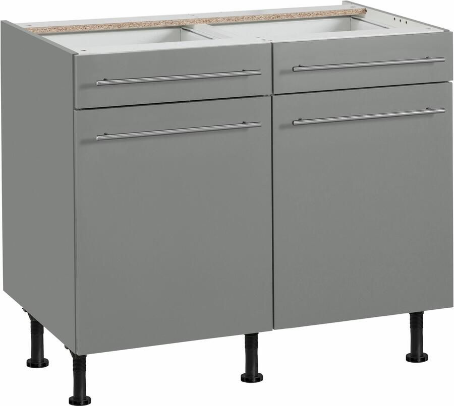 OPTIFIT Onderkast Bern 100 cm breed met 2 deuren 2 laden met in hoogte verstelbare poten - Foto 3