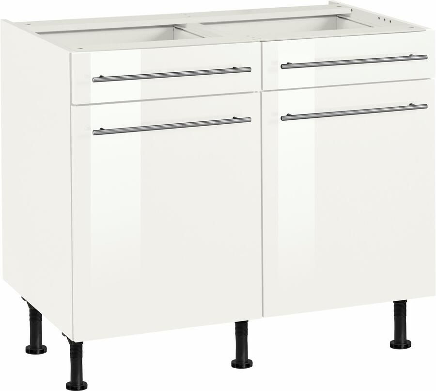 OPTIFIT Onderkast Bern 100 cm breed met 2 deuren 2 laden met in hoogte verstelbare poten - Foto 3