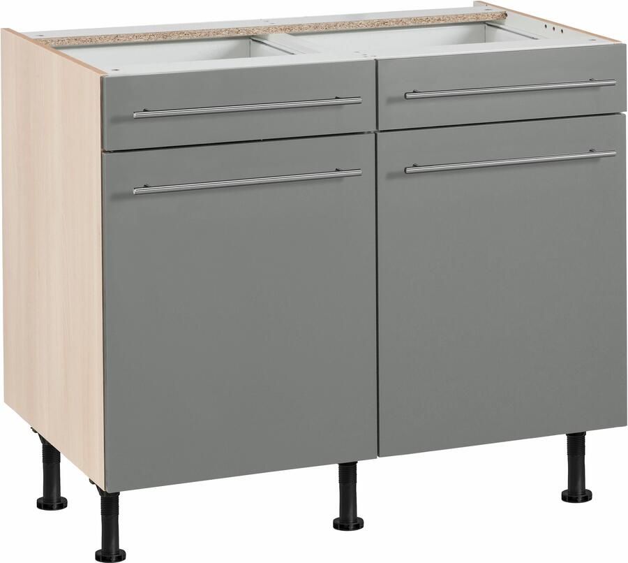 OPTIFIT Onderkast Bern 100 cm breed met 2 deuren 2 laden met in hoogte verstelbare poten - Foto 3