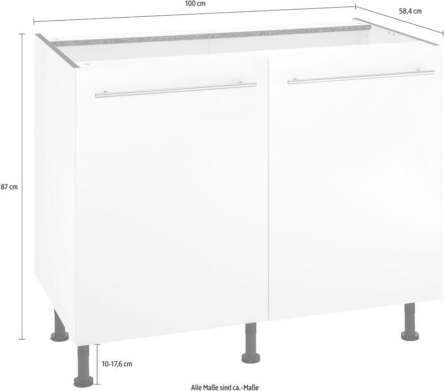 OPTIFIT Onderkast Bern 100 cm breed met 2 deuren met in hoogte verstelbare voeten