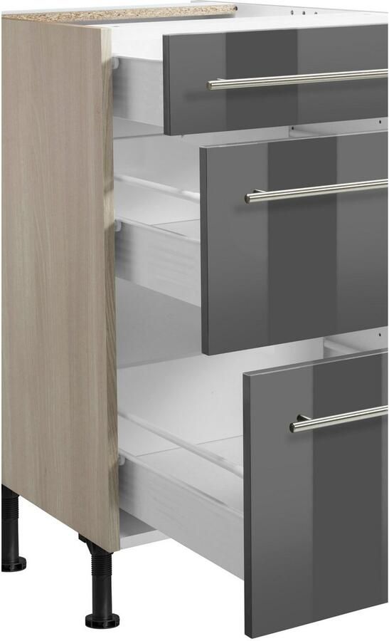 OPTIFIT Onderkast Bern 60 cm breed met lade en 2 laden in hoogte verstelbare poten - Foto 6