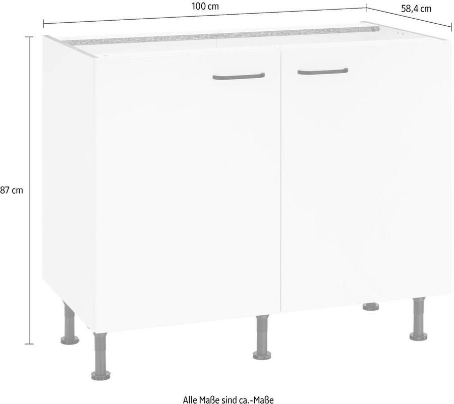 OPTIFIT Onderkast Elga met soft-close functie in hoogte verstelbare poten breedte 100 cm
