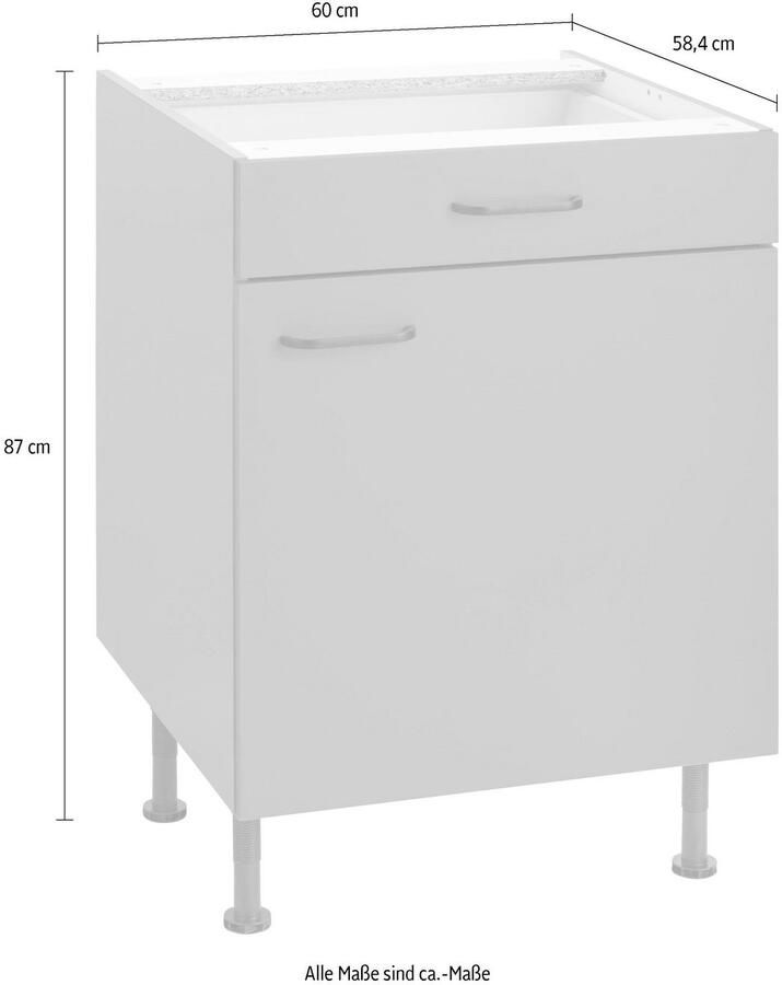 OPTIFIT Onderkast Elga met soft-closefunctie volledig uittrekbare lade metalen handgrepen breedte 60 cm - Foto 2