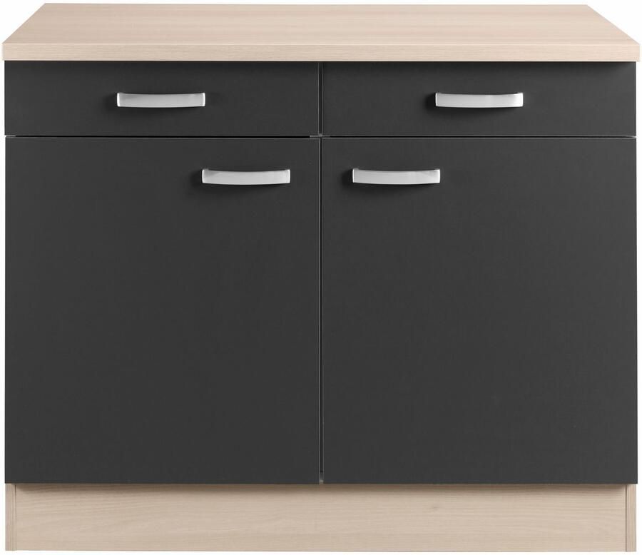 OPTIFIT Onderkast Faro met metalen handgrepen breedte 100 cm - Foto 2