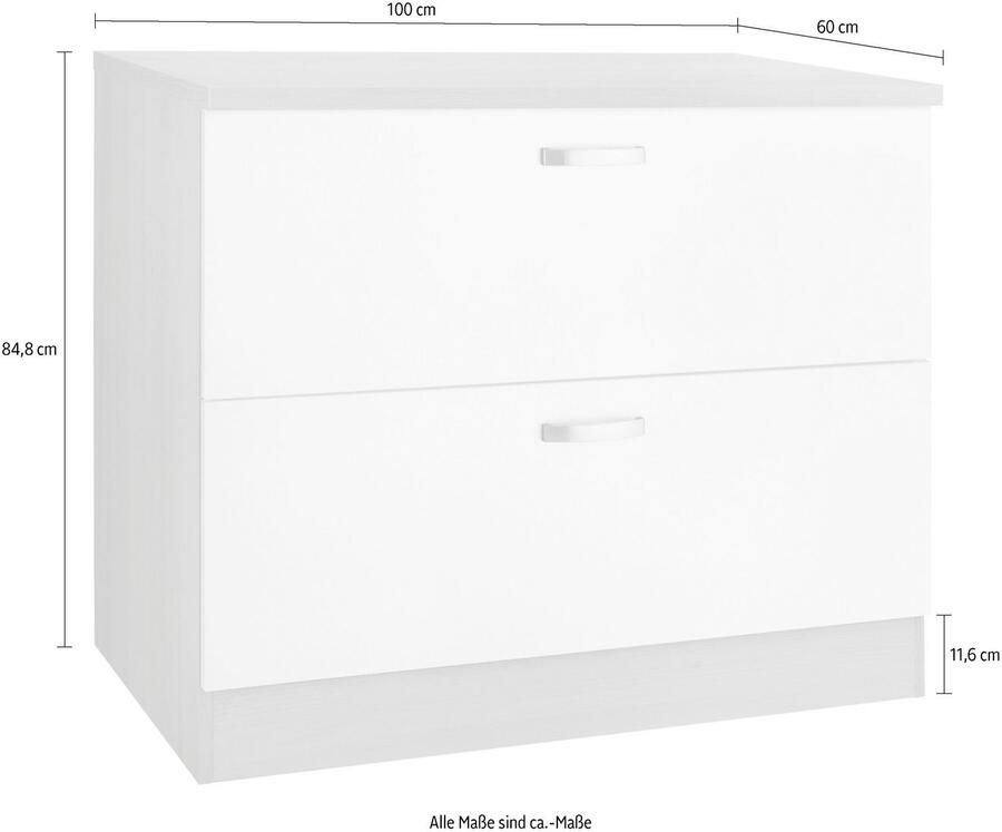 OPTIFIT Onderkast Faro met metalen handgrepen breedte 100 cm