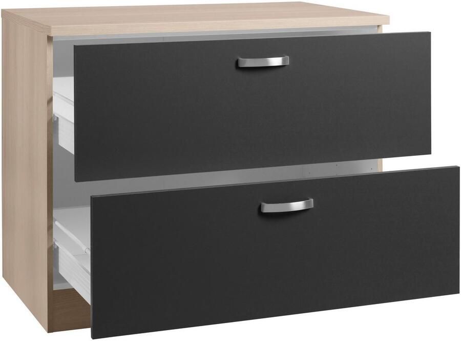 OPTIFIT Onderkast Faro met metalen handgrepen breedte 100 cm - Foto 4