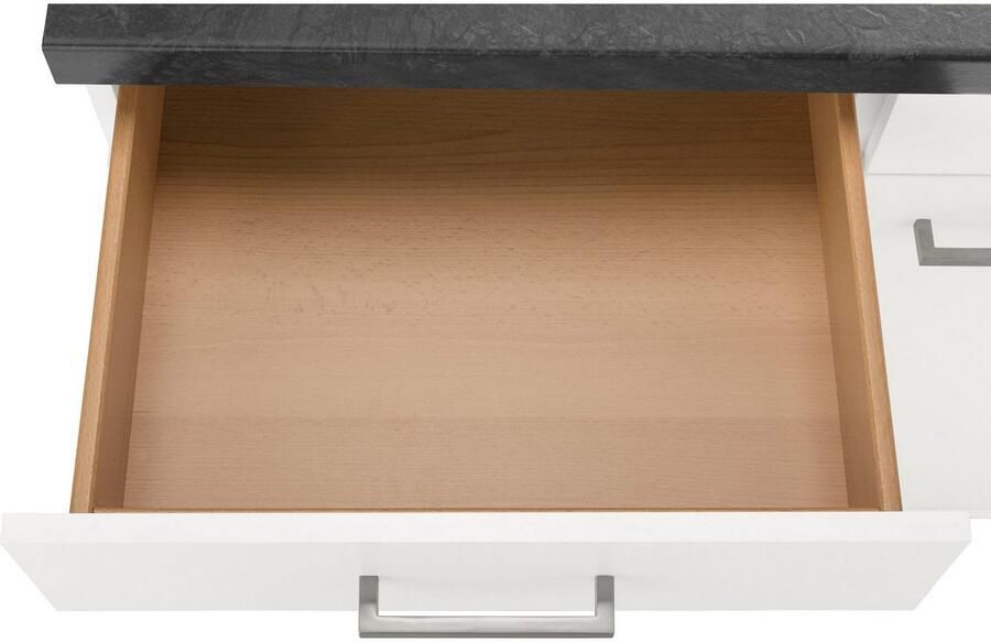 OPTIFIT Onderkast Iver Breedte 100 cm 2 deuren en 2 laden met 38 mm werkblad - Foto 8