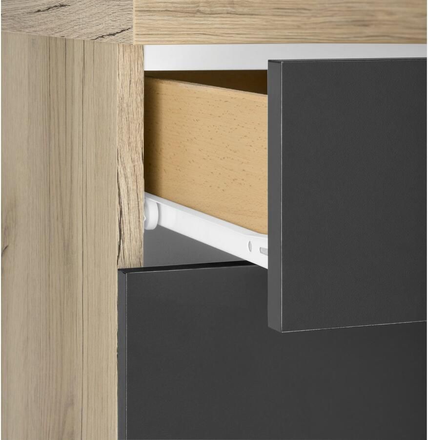 OPTIFIT Onderkast Iver Breedte 100 cm 2 deuren en 2 laden met 38 mm werkblad