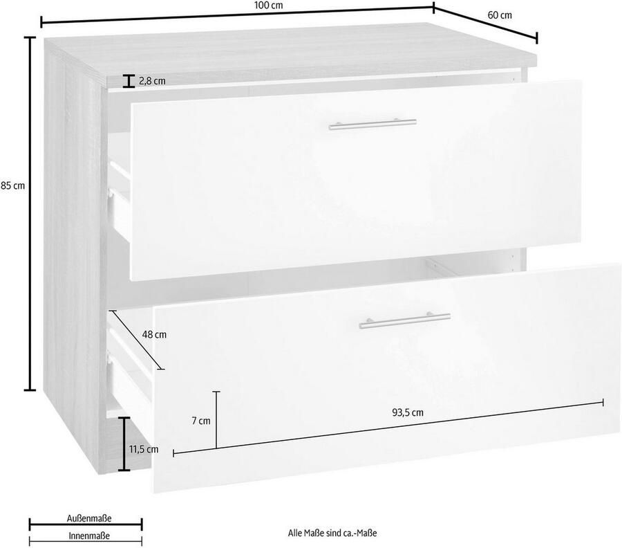 OPTIFIT Onderkast Kalmar breedte 100 cm
