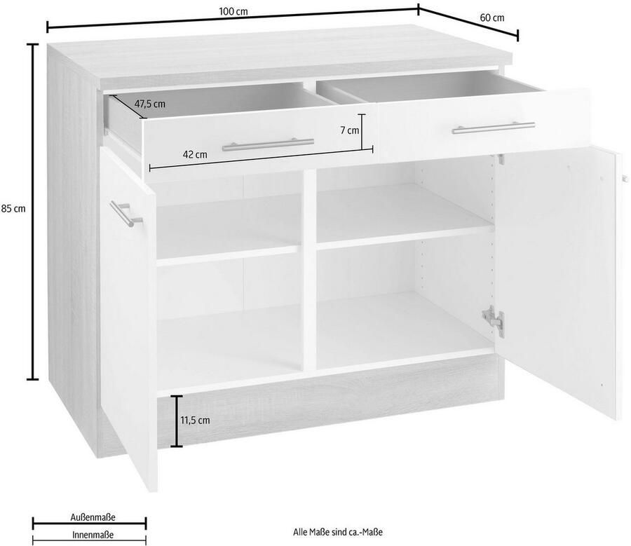 OPTIFIT Onderkast Kalmar breedte 100 cm