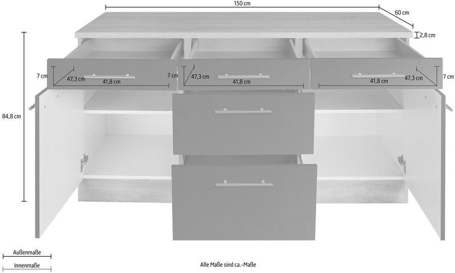 OPTIFIT Onderkast Kalmar breedte 150 cm - Foto 2