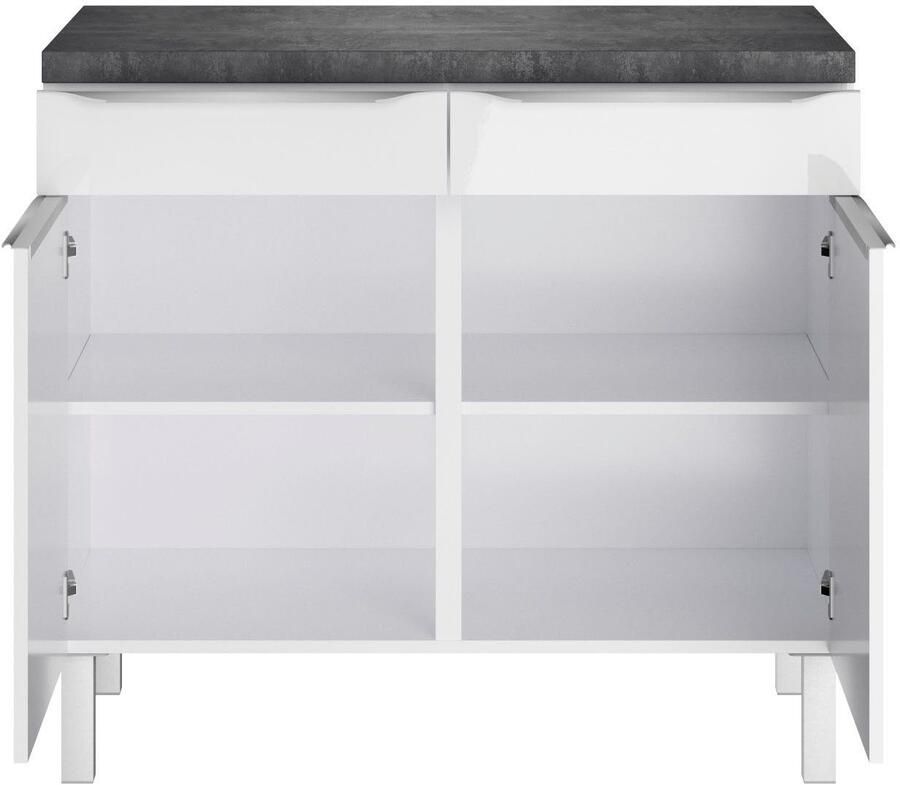 OPTIFIT Onderkast Lilly2 Breedte 100 cm 2 deuren 2 planken