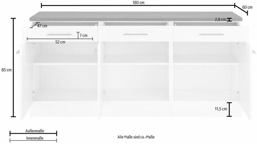 OPTIFIT Onderkast Mini breedte 180 cm