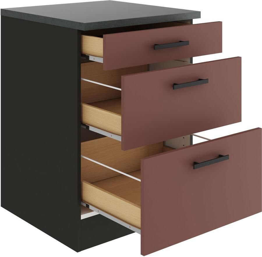 OPTIFIT Onderkast Palma Breedte 60 cm met 3 lades