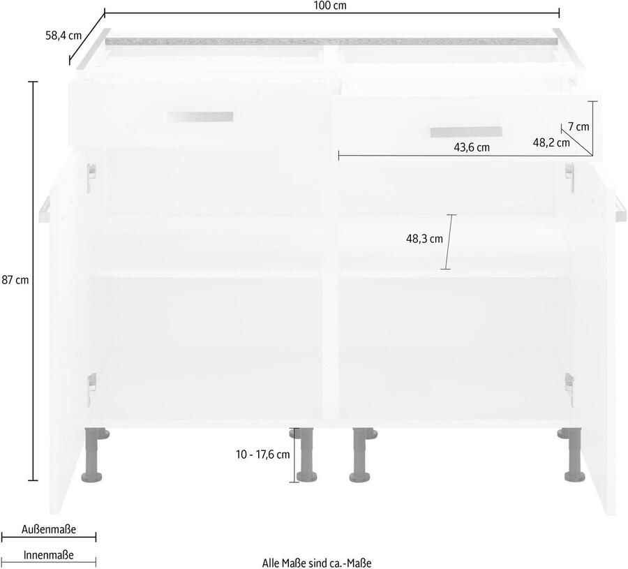 OPTIFIT Onderkast Parma Breedte 100 cm