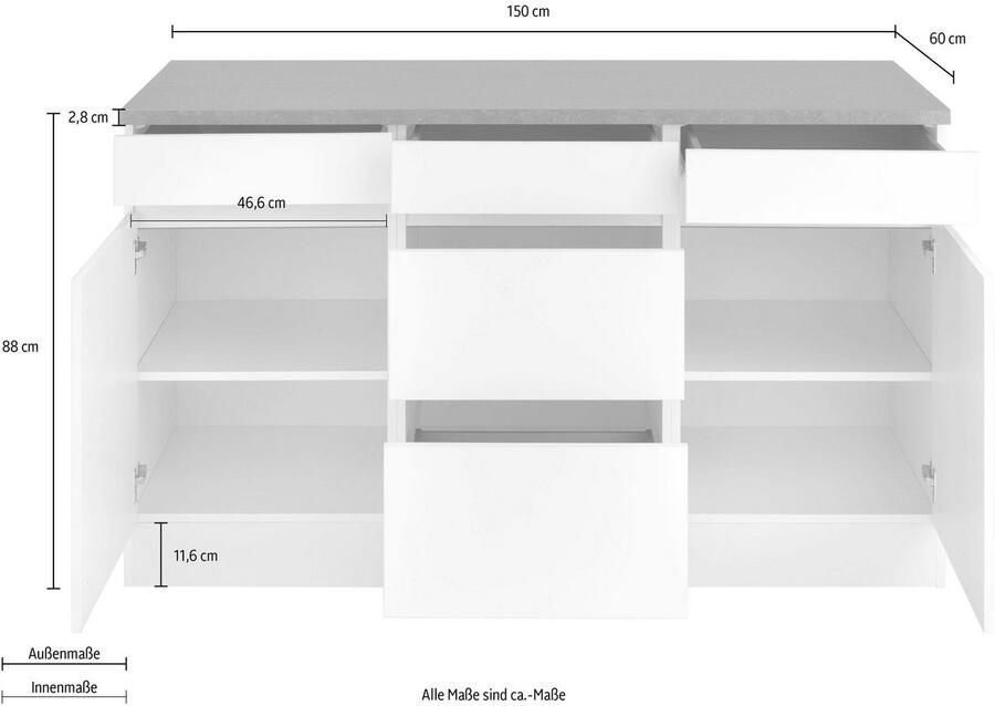 OPTIFIT Onderkast Roth Breedte 150 cm - Foto 3