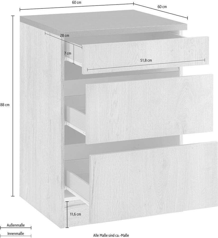 OPTIFIT Onderkast Roth Breedte 60 cm