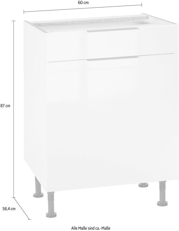 OPTIFIT Onderkast Tara volledig uittrekbaar en soft-closefunctie breedte 60 cm