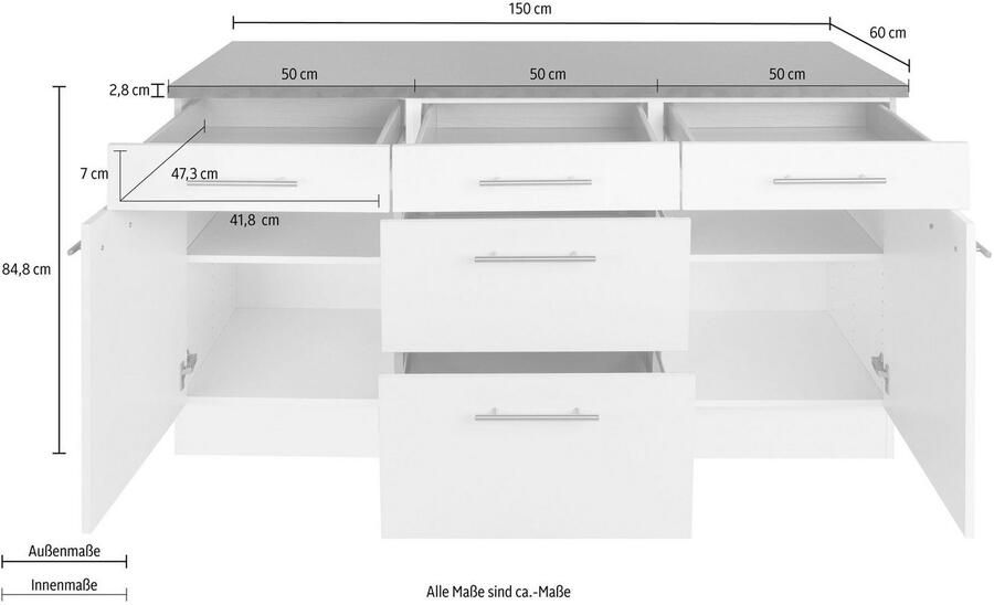 OPTIFIT Onderkast Tula breedte 150 cm