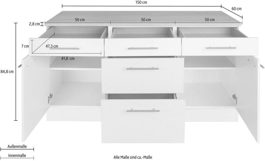 OPTIFIT Onderkast Tula breedte 150 cm