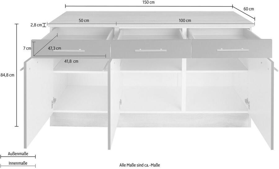 OPTIFIT Onderkast Tula breedte 150 cm